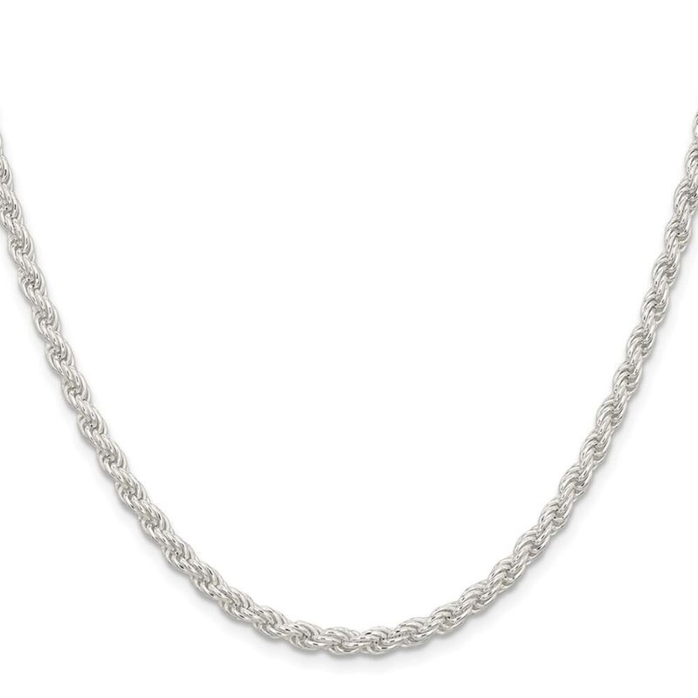 Kazi Luxury Sterling Silver 4.5mm Solid Rope Chain - image 2